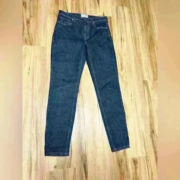 Everlane High Waist Dark Wash Jeans Size 29 Tall - Picture 4 of 10